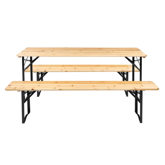 Picnic Combo 3PCS Set, 5.8FT Wood Table