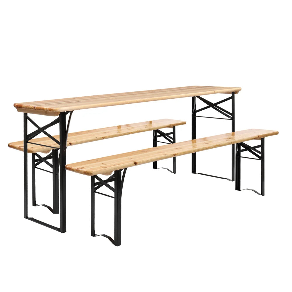 Picnic Combo 3PCS Set, 5.8FT Wood Table