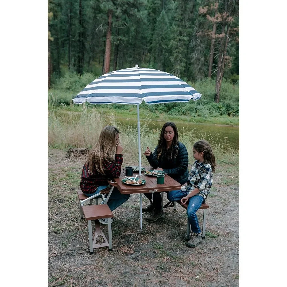 Picnic Table and Umbrella Combo