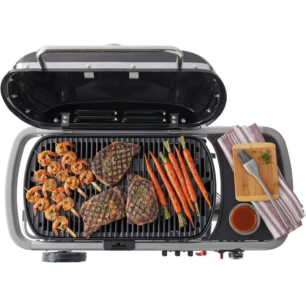 Weber Traveler Portable Gas Grill, Blue