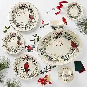 6-Piece Ceramic tableware, Winter Greetings