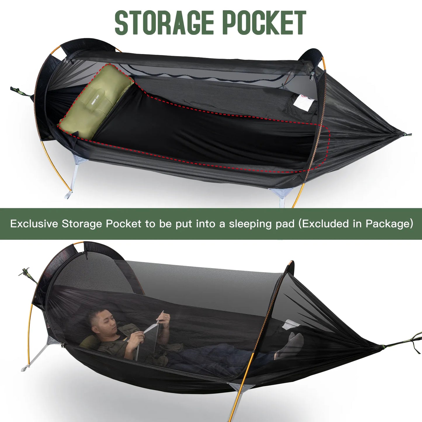 2 Person Waterproof Camping Hammock with Rain Fly