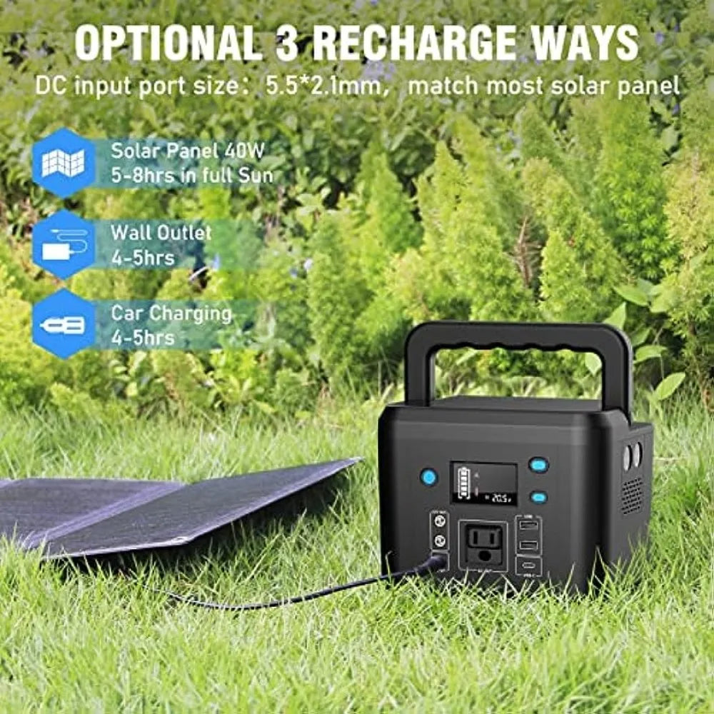 Portable Power Station 200W Solar Generator External Battery