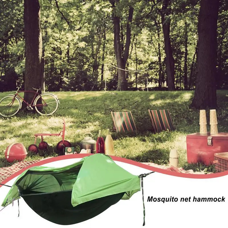 Camping Hammock Waterproof Hammock For Backpacking Portable 2 Person Backyard Hammock With Net For Indoor Outdoor Camping