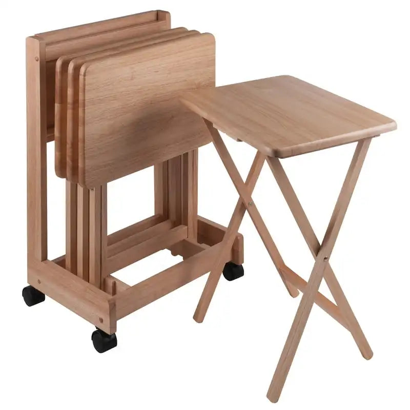 Wood Brienda 5-Piece Snack Table Set