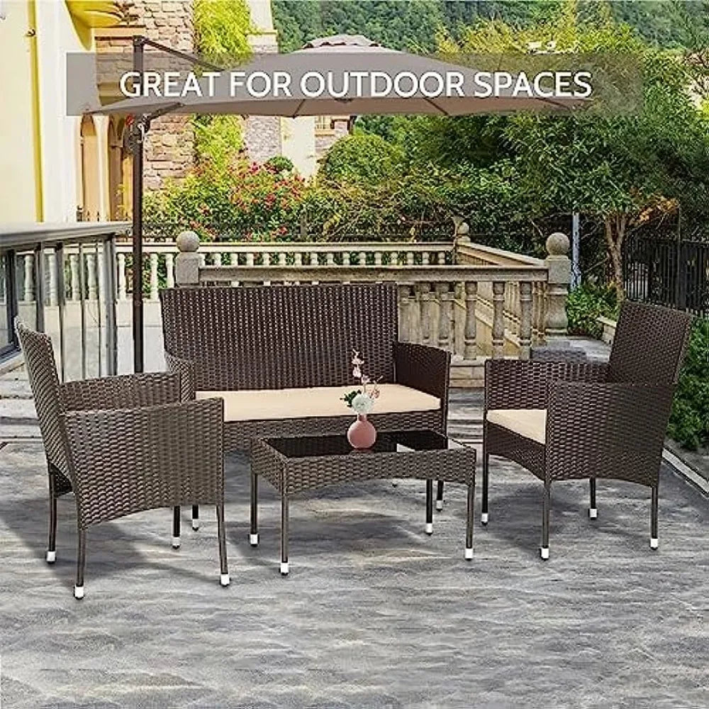 Outdoor Patio Furniture Set 4 Pieces