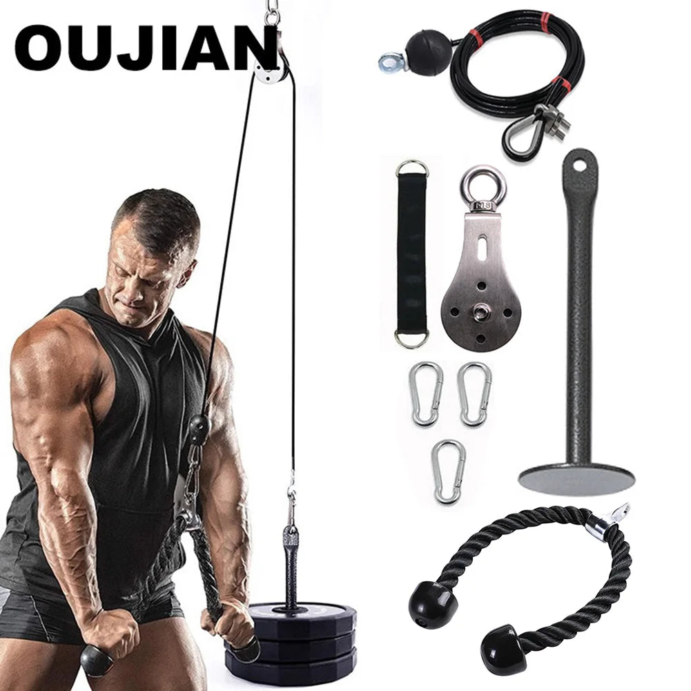 Cable Weight Pulley System Home Gym Equipment