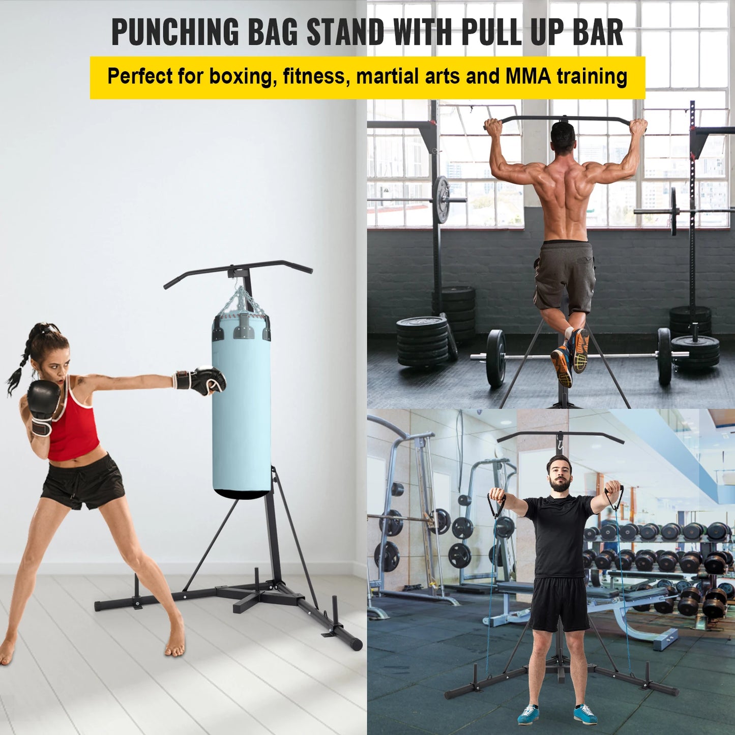 Folding Heavy Bag Stand /Rack with Adjustable Punching Bag