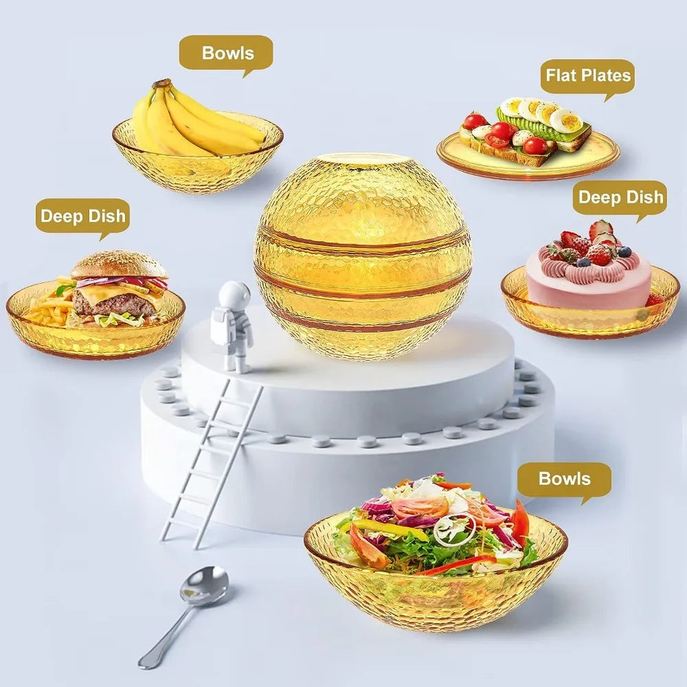 5 Piece Sphere Party Dish Set Microwave Dishwasher