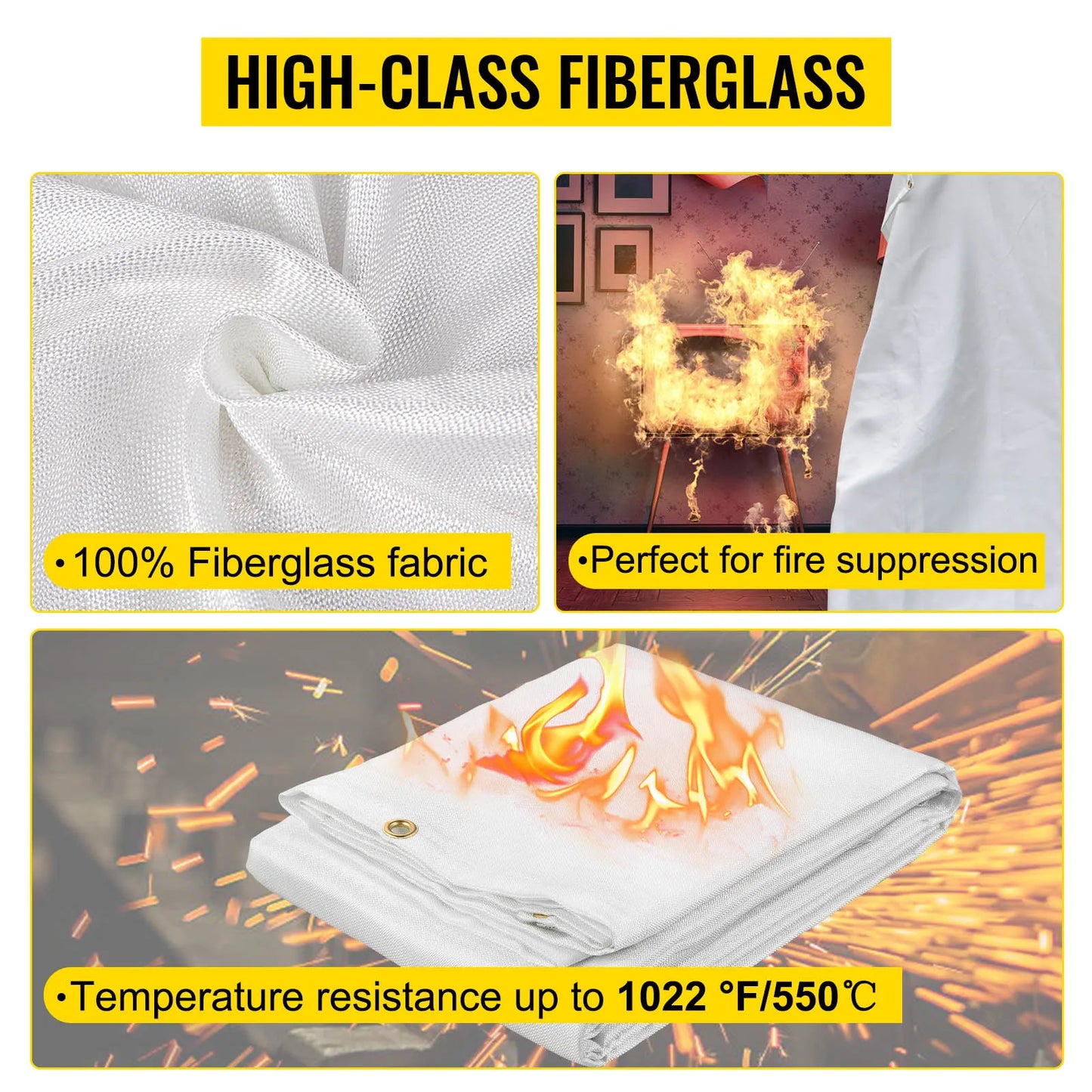 Emergency Fire Blankets 6x10 8x10FT