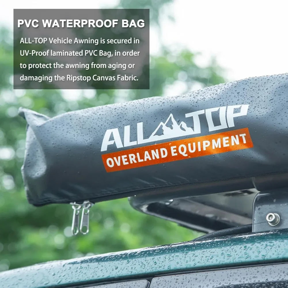 Vehicle Awning 6.6'x8.2' Roof Rack Pull-Out Sun Shade