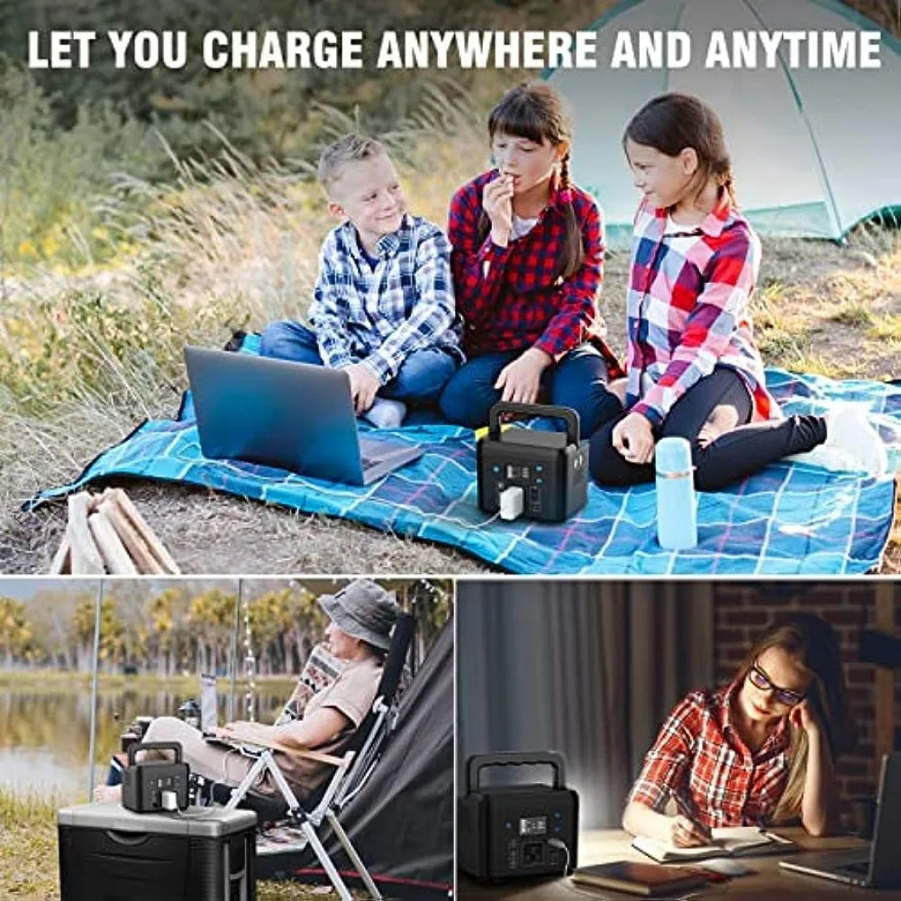 Portable Power Station 200W Solar Generator External Battery