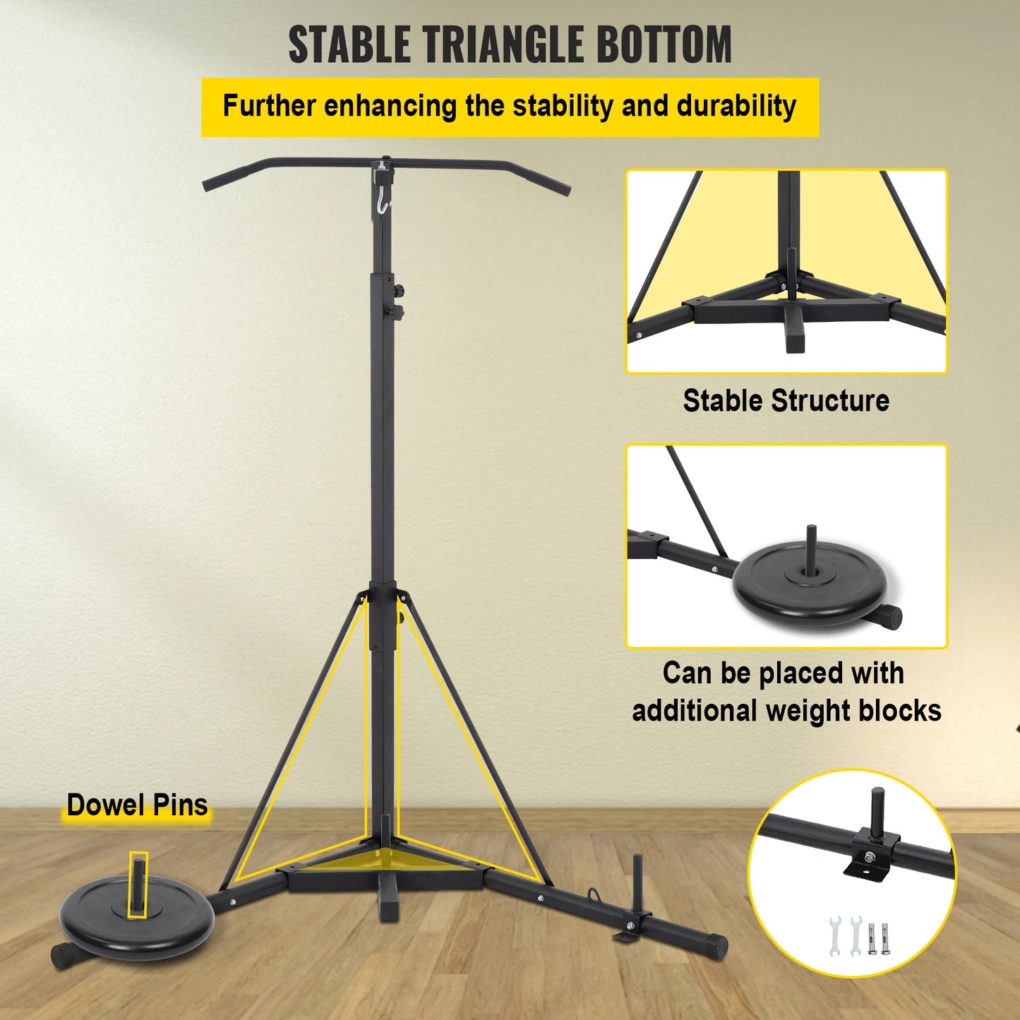 Folding Heavy Bag Stand /Rack with Adjustable Punching Bag