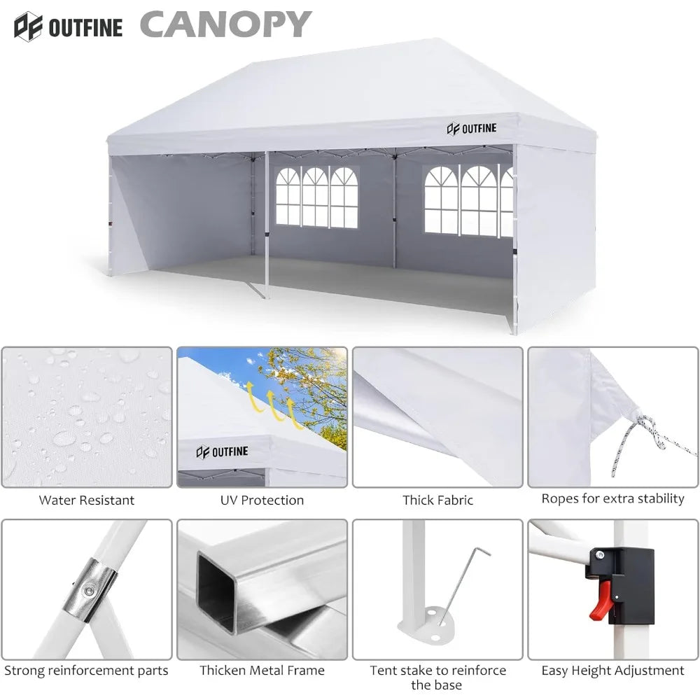 Canopy 10'X20' Pop Up Canopy Tent Removable Sidewalls,