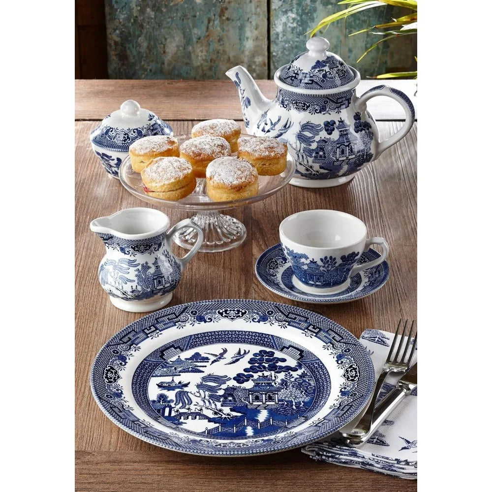 Blue Willow 20 Piece Dinnerware Set