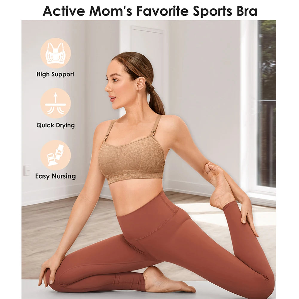 Gratlin Wire Free Full Cup Sports Bra Maternity