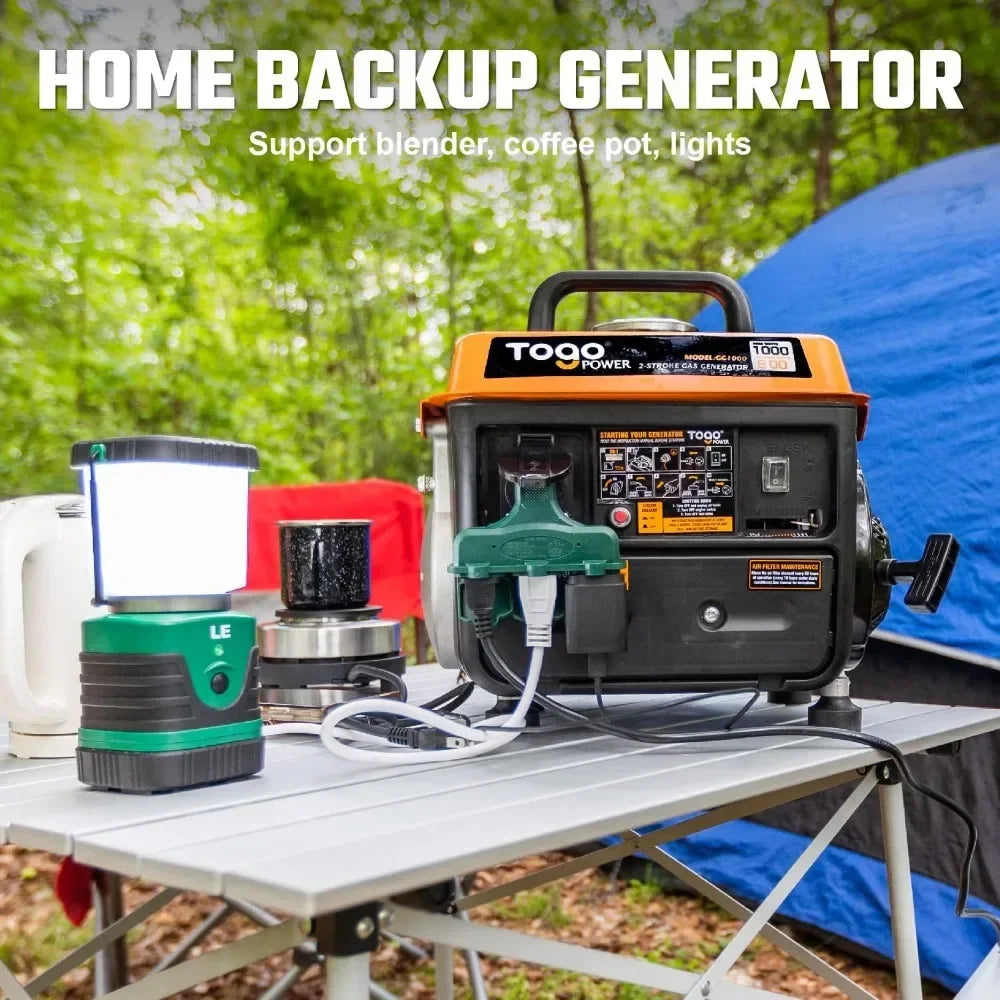 Portable Generator, 1000W Gasoline Powered Generator