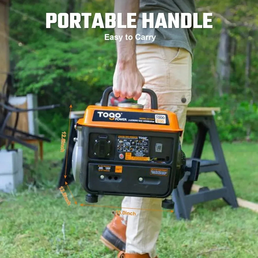 Portable Generator, 1000W Gasoline Powered Generator