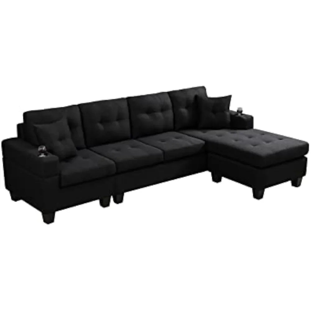 L-shaped Upholstered Modular Sofa