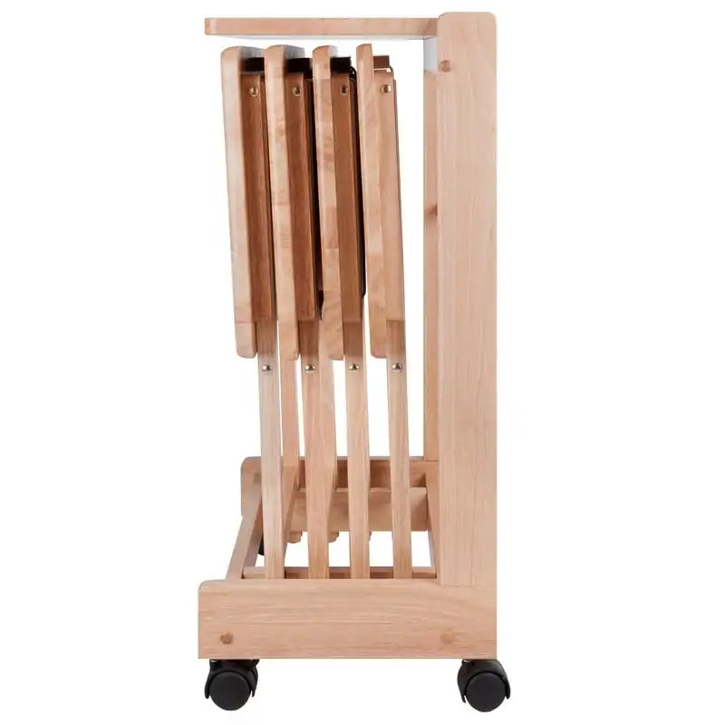 Wood Brienda 5-Piece Snack Table Set