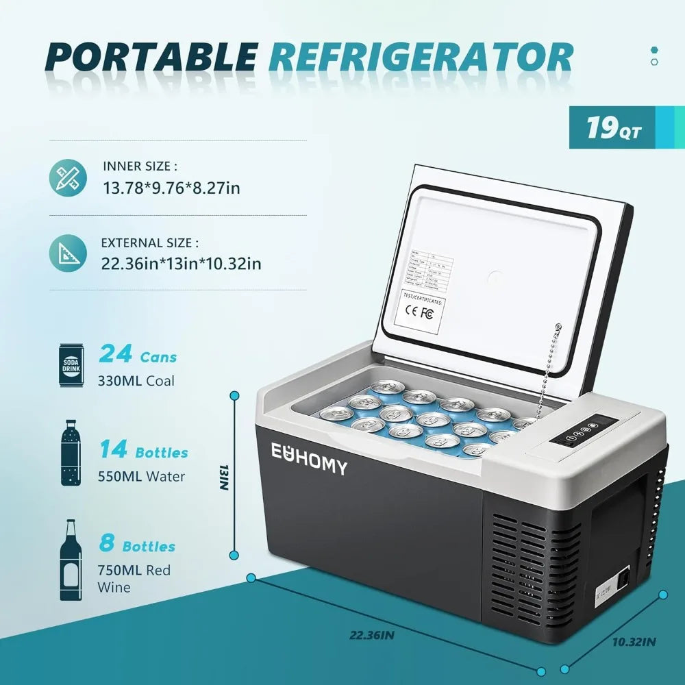 19QT(18L) Portable Refrigerator Freezer,12/24V DC & 110-240V AC