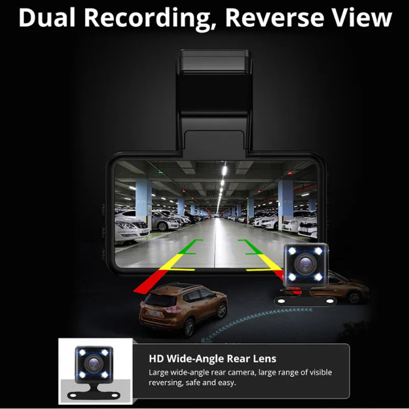 Car Camera Dual Lens Video Recorder with Built in GPS and WiFi G-Sensor