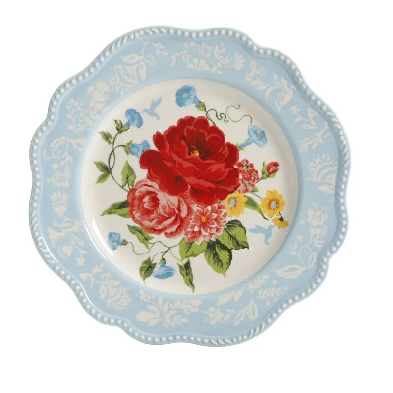 12-Piece Dinnerware Set, Woman Sweet Rose