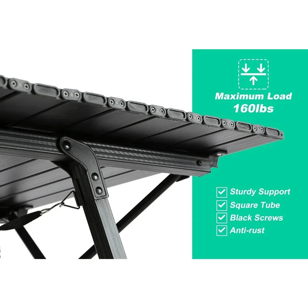 Camping Table With Carry Bag  47.2 Inch Length Folding Cart