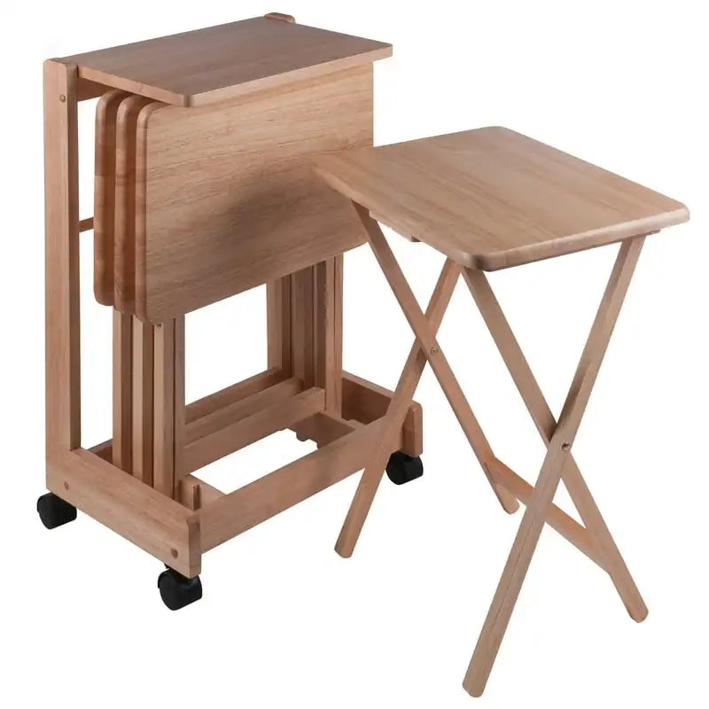 Wood Brienda 5-Piece Snack Table Set