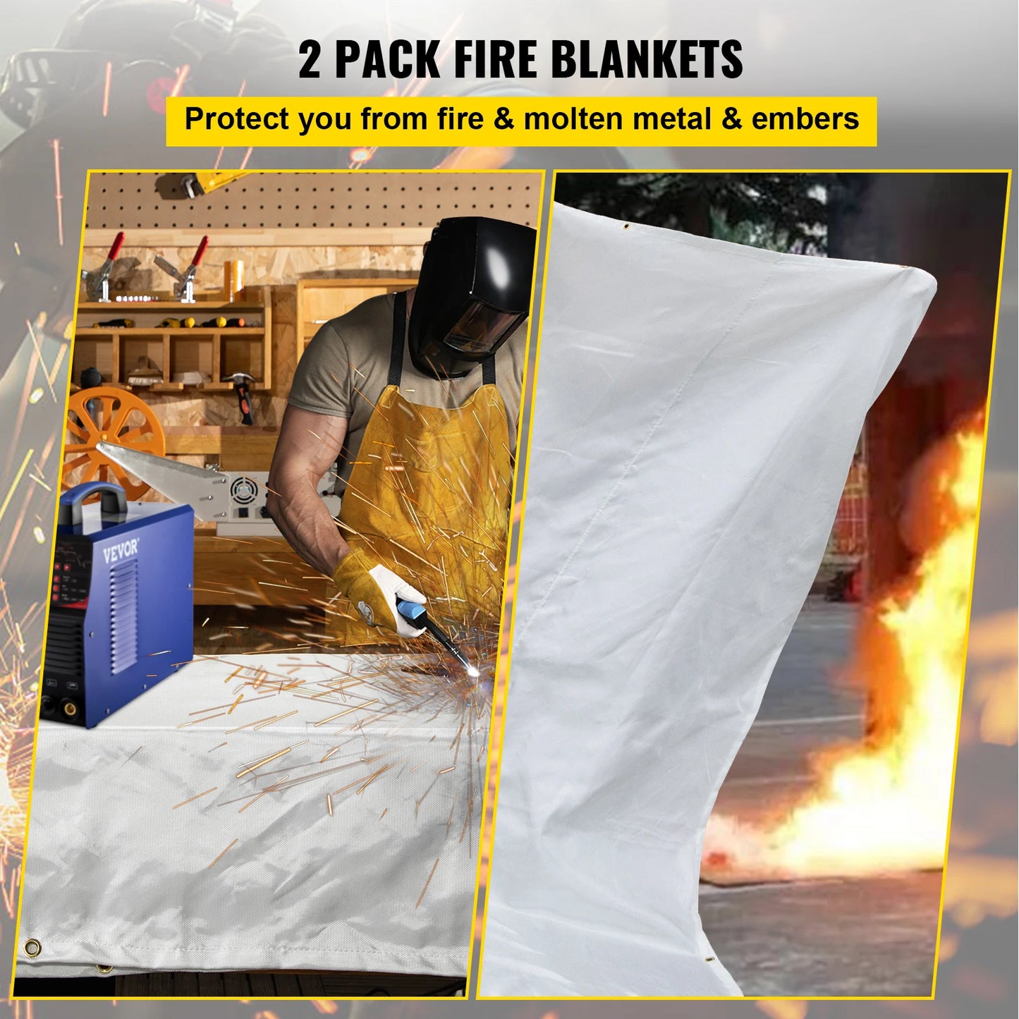 Emergency Fire Blankets 6x10 8x10FT