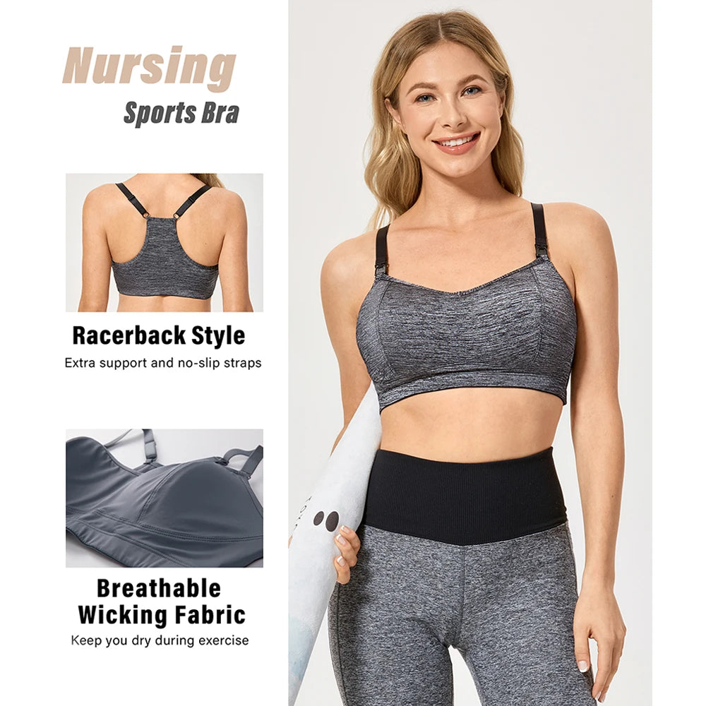 Gratlin Wire Free Full Cup Sports Bra Maternity