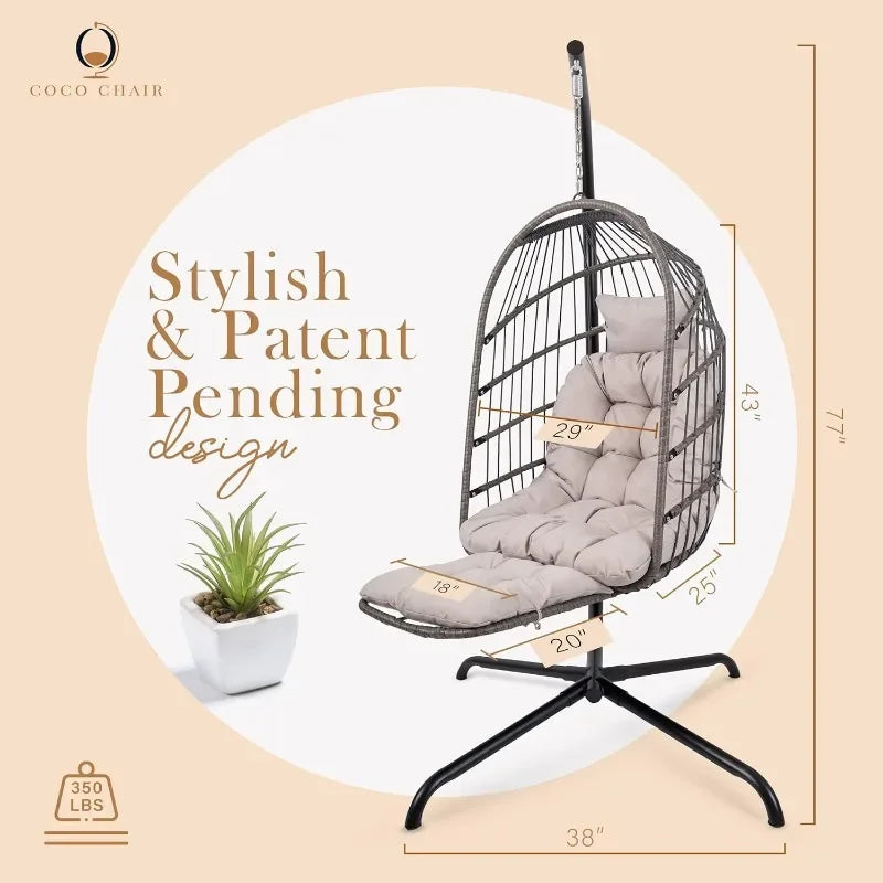 Swinging Egg Chair With Pillow