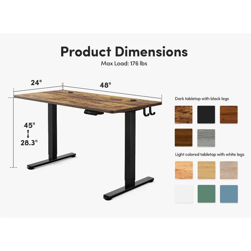 FEZIBO Height Adjustable Electric Standing Desk, 48 X 24 Inches